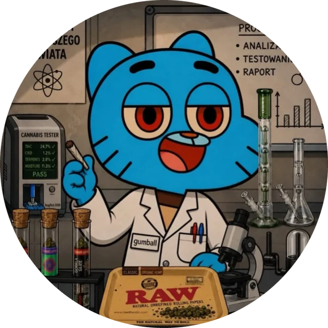 Gumball w fartuchu laboranta